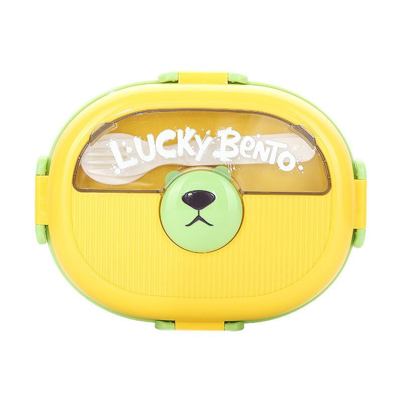 The new student lunch box for the back-to-school season can be used in a microwave oven. It is a food-grade bento box with a portable and cute style for children Item Picture