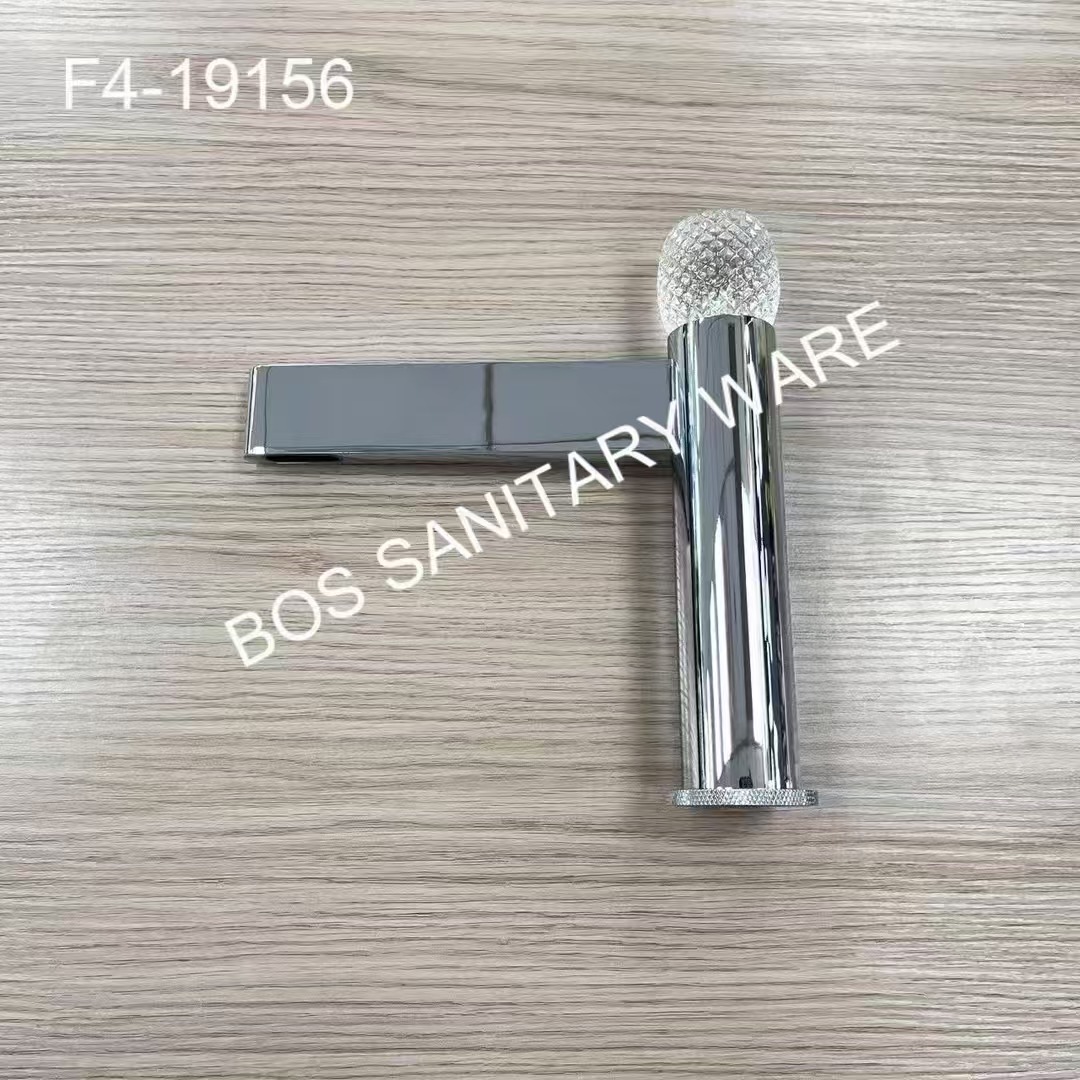 All-copper crystal ball handle washbasin faucet, hot and cold hotel countertop, washbasin, bathroom ambient light faucet pic 6
