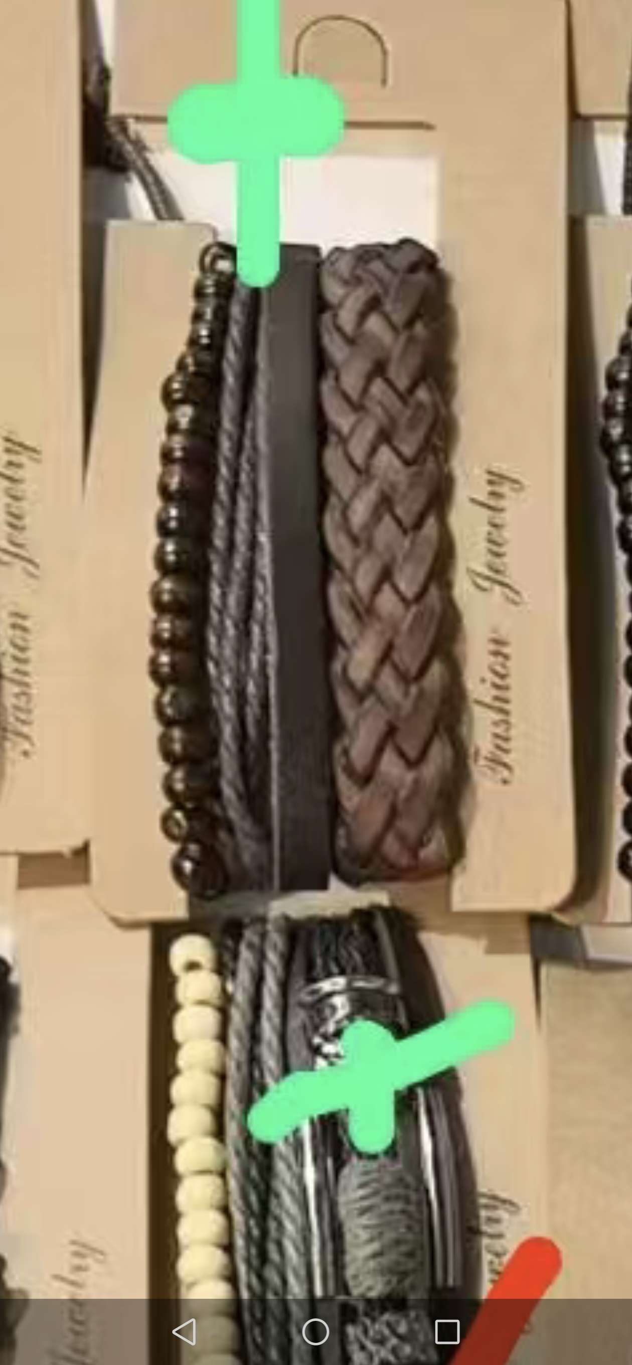 男士3件套pu手链，pu加棉线加木珠，手链时尚手链饰品男女款简约百搭款