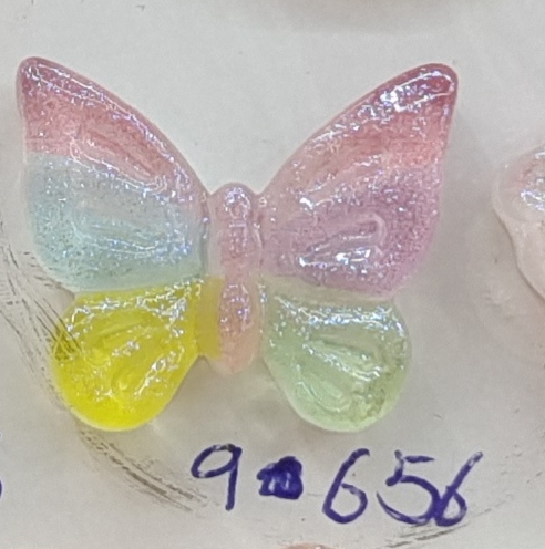 渐变彩色花朵卡通手工diy奶油胶树脂小配件洞洞鞋扣饰品材料包 