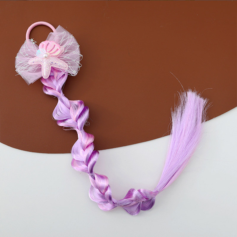 Children's false braids, hair clips, bows, cute bubble braids, hair clips, girls' non-damaging braided hair accessories, girls' headwear Application Scenario