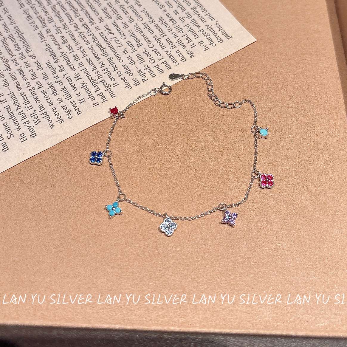 S925通体纯银 锆石手链女韩版简约手饰手链时尚百搭饰品