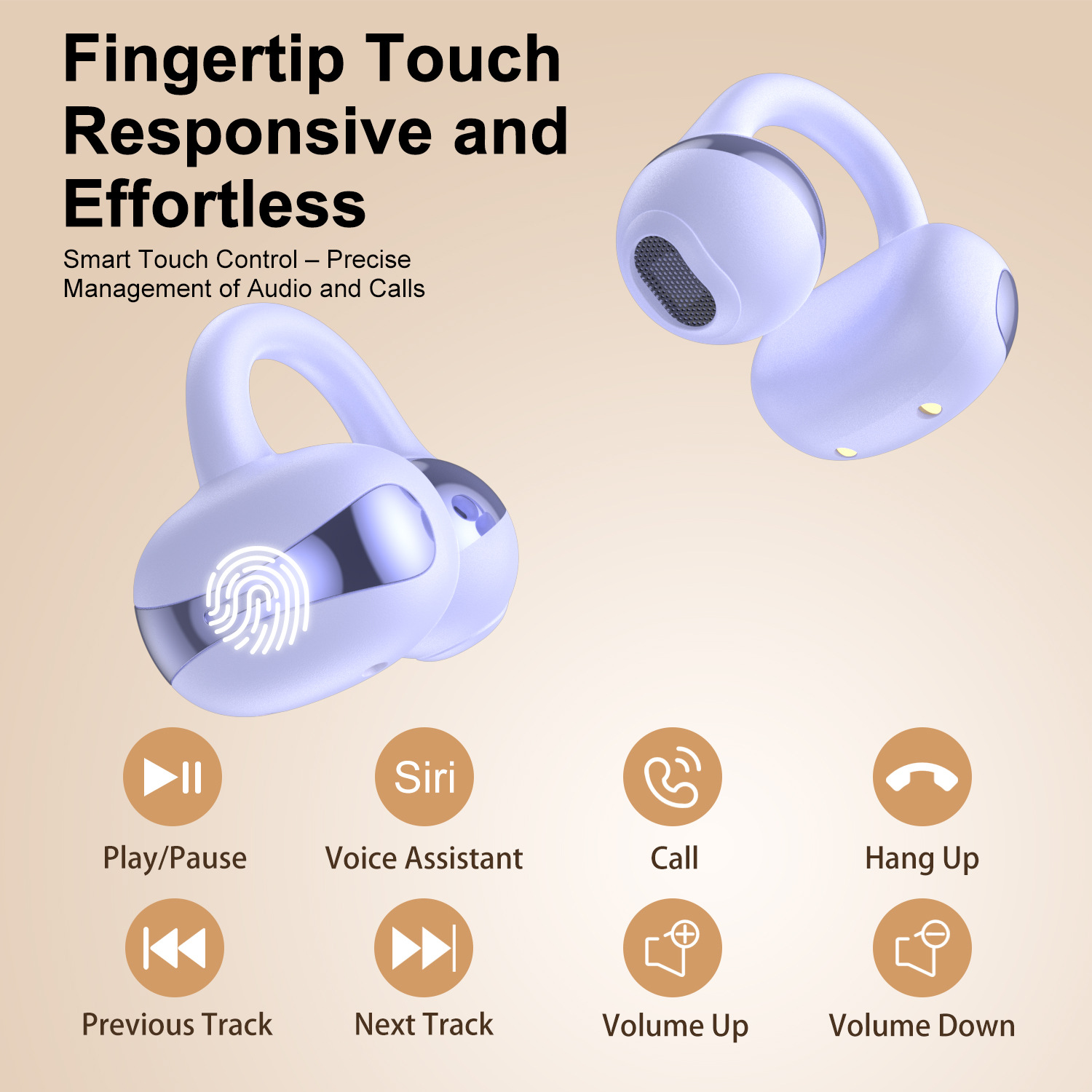Customized Private Mold Earring Style Ai Cross-Border Intelligent Translation Bluetooth Headphones, Ows Intelligent Translation Bluetooth Headphones, Open Bass, Ai Call Wireless details Picture