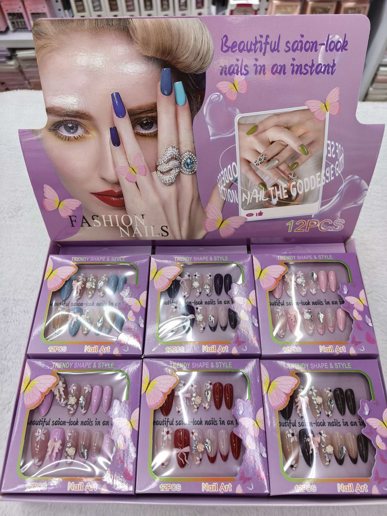 Nail art wearable nail, cat's eye nail, nail brush professional nail art details Picture