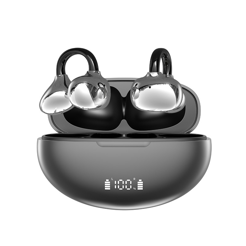 Offline Bestsellers: Cross-Border Ai Intelligent Translation Bluetooth Headphones, Bilateral Stereo Open Bass Earring Style Music Earplugs Item Picture