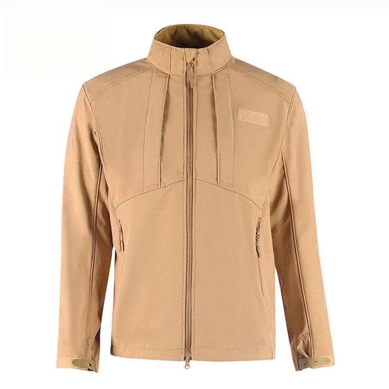 Yitu Autumn and Winter Tactical windproof, water-repellent, warm stand-up collar jacket, outdoor mountaineering jacket, Windbreaker, thickened hard shell, hiking Item Picture