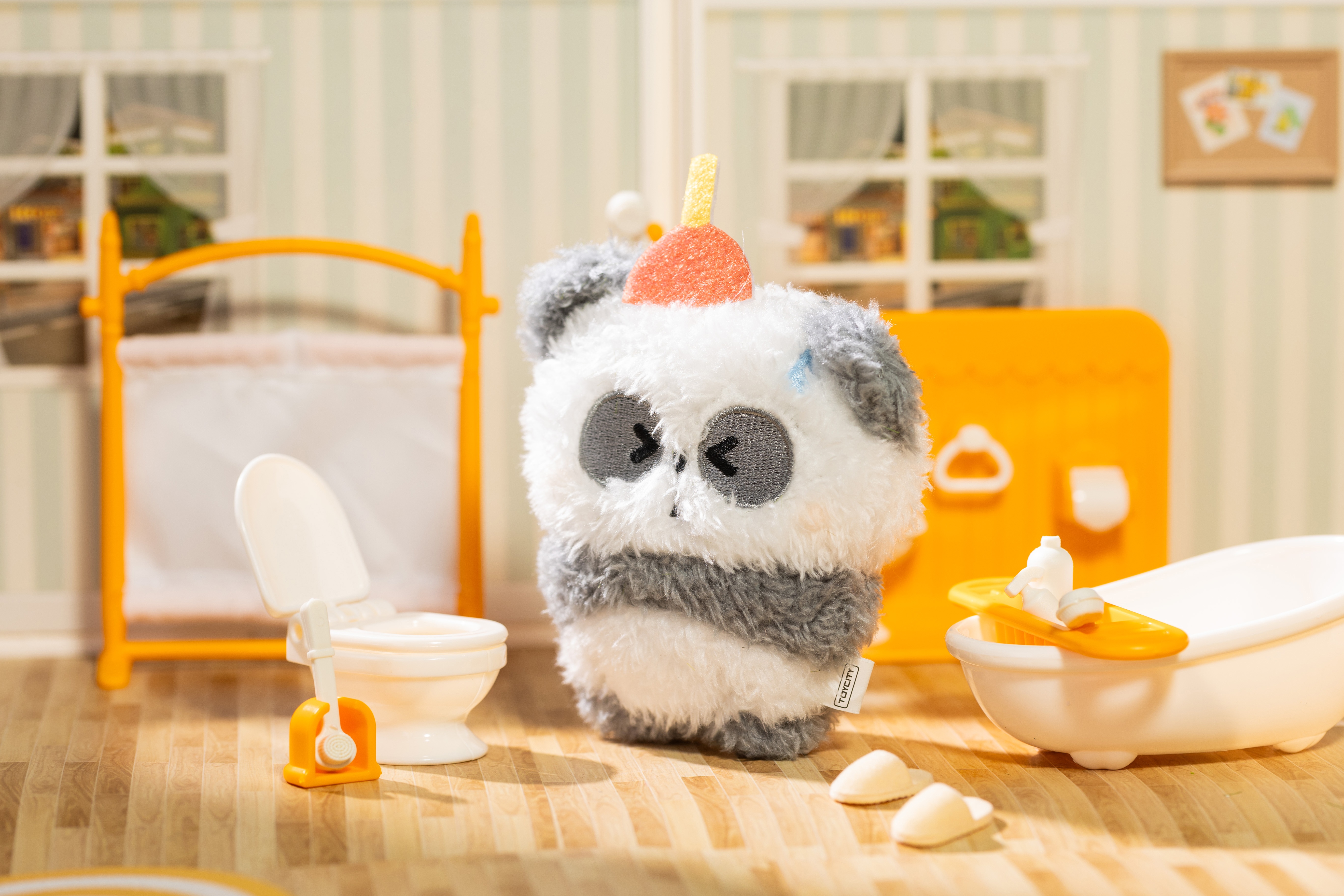 Toycity's Official Panda Blind Box From Teacher Pa Brings You Good Luck. The Sticker Series Of Plush And Cute Decorative Toys Are A Gift For Girls Specification drawing
