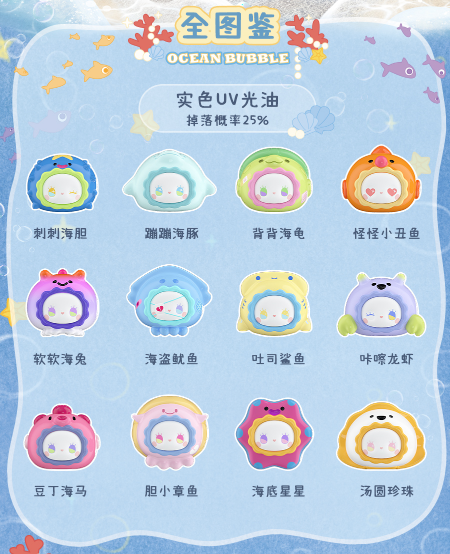 Emma秘境森林系列海洋泡泡萌粒盲盒手办潮玩可爱公仔女生礼物摆件详情2