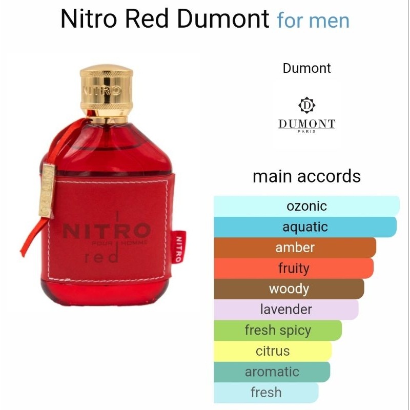 Crossover burst Dumont NITRO RED 100ml rojo duradero dubai árabe oriente medio perfume TK Application Scenario