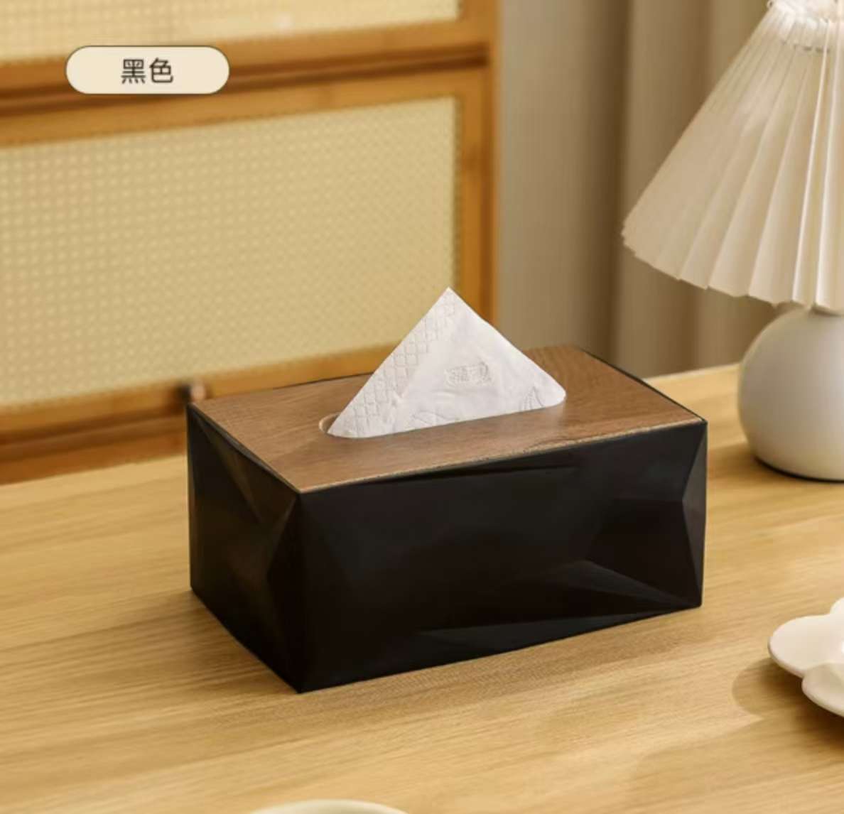 New type of tissue box, tissue box, living room coffee table tissue box, cream white, high-end home use, light luxury, artistic and sophisticated detail image 13