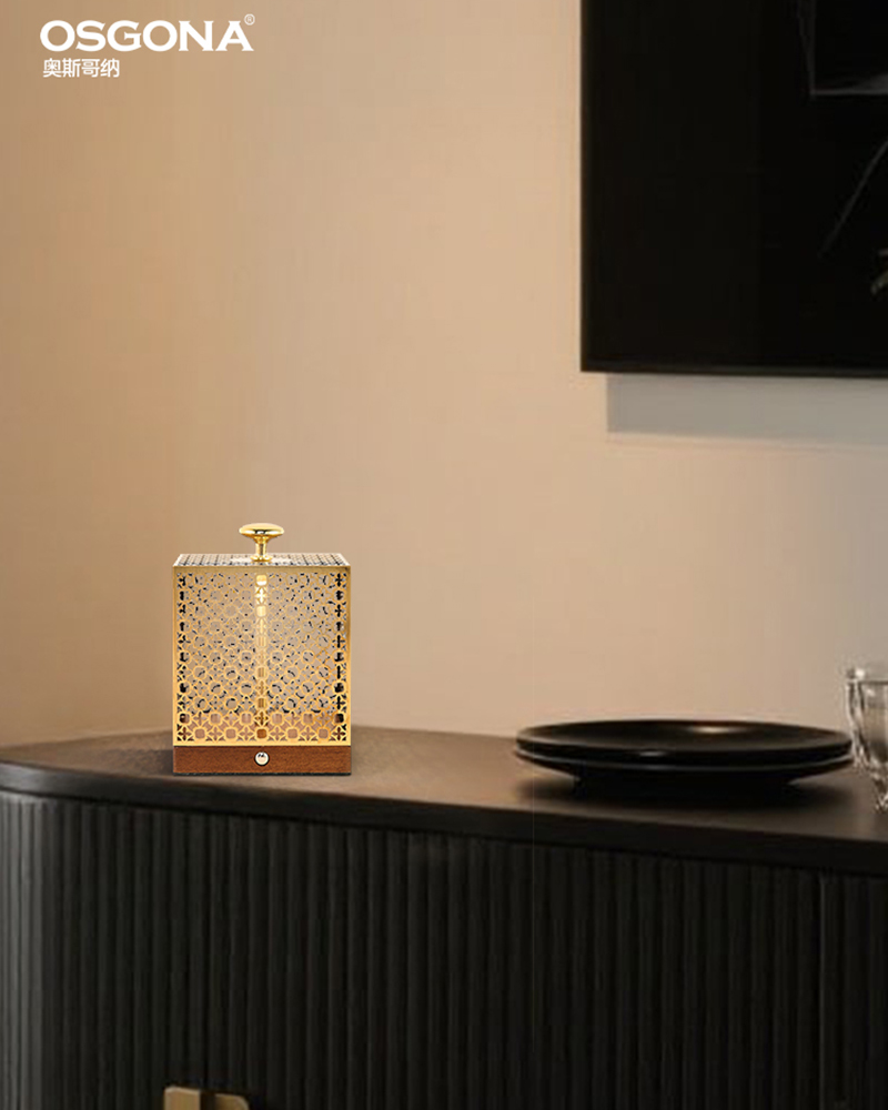 Creative table lamp, wooden decoration, night light, girl's gift, iron art table lamp with light Application Scenario