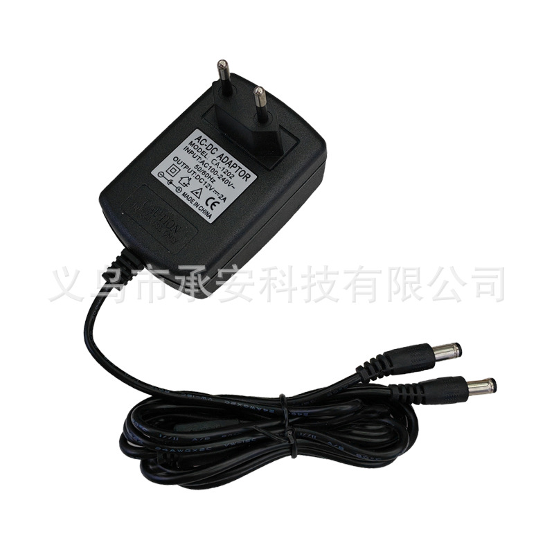 12V2A3A one-to-two power adapter, LED light strip, monitoring video recorder, beauty device, massager, full power detail image 9