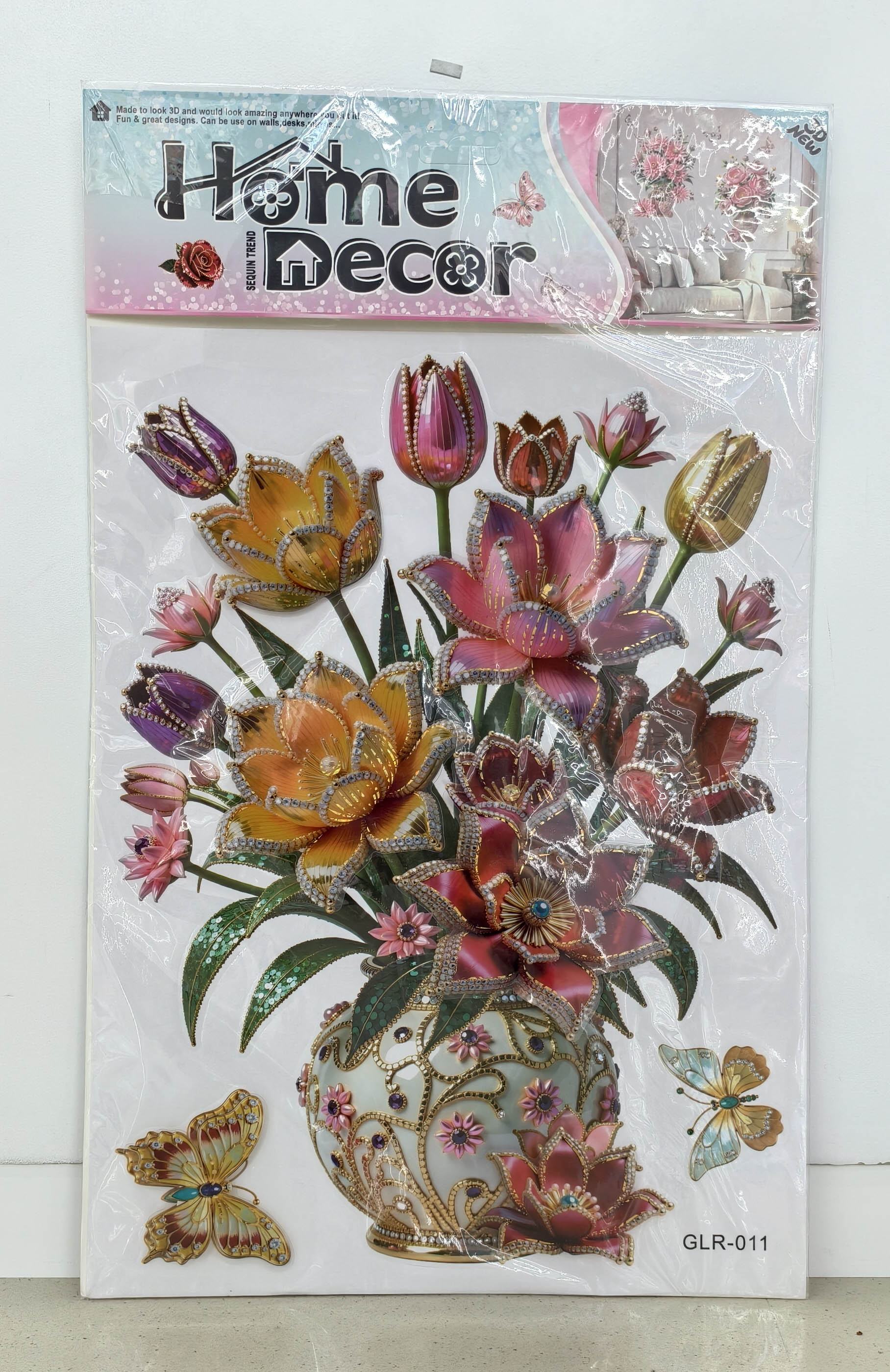 GLR vase layer upon layer decorative stickers