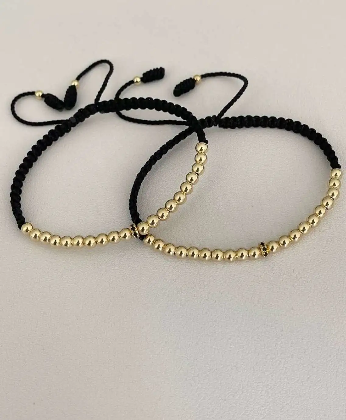 Cross-border European and American fashion bestseller copper alloy hand-woven small bracelet detail image 5