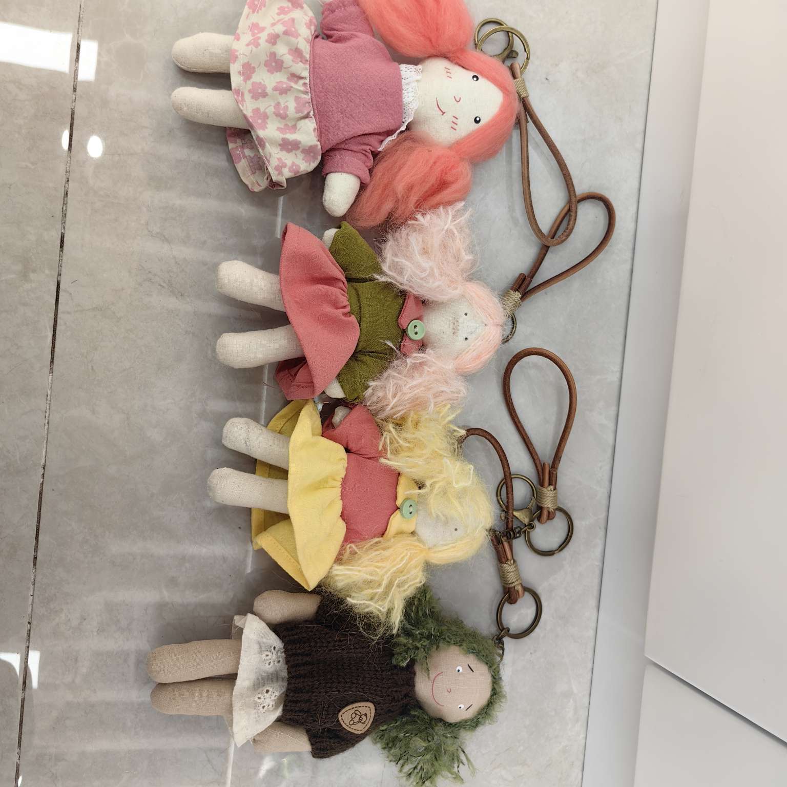 创意潮流玩具日本小女孩小包手工毛毡娃娃变脸可换娃衣钥匙扣公仔玩偶娃娃