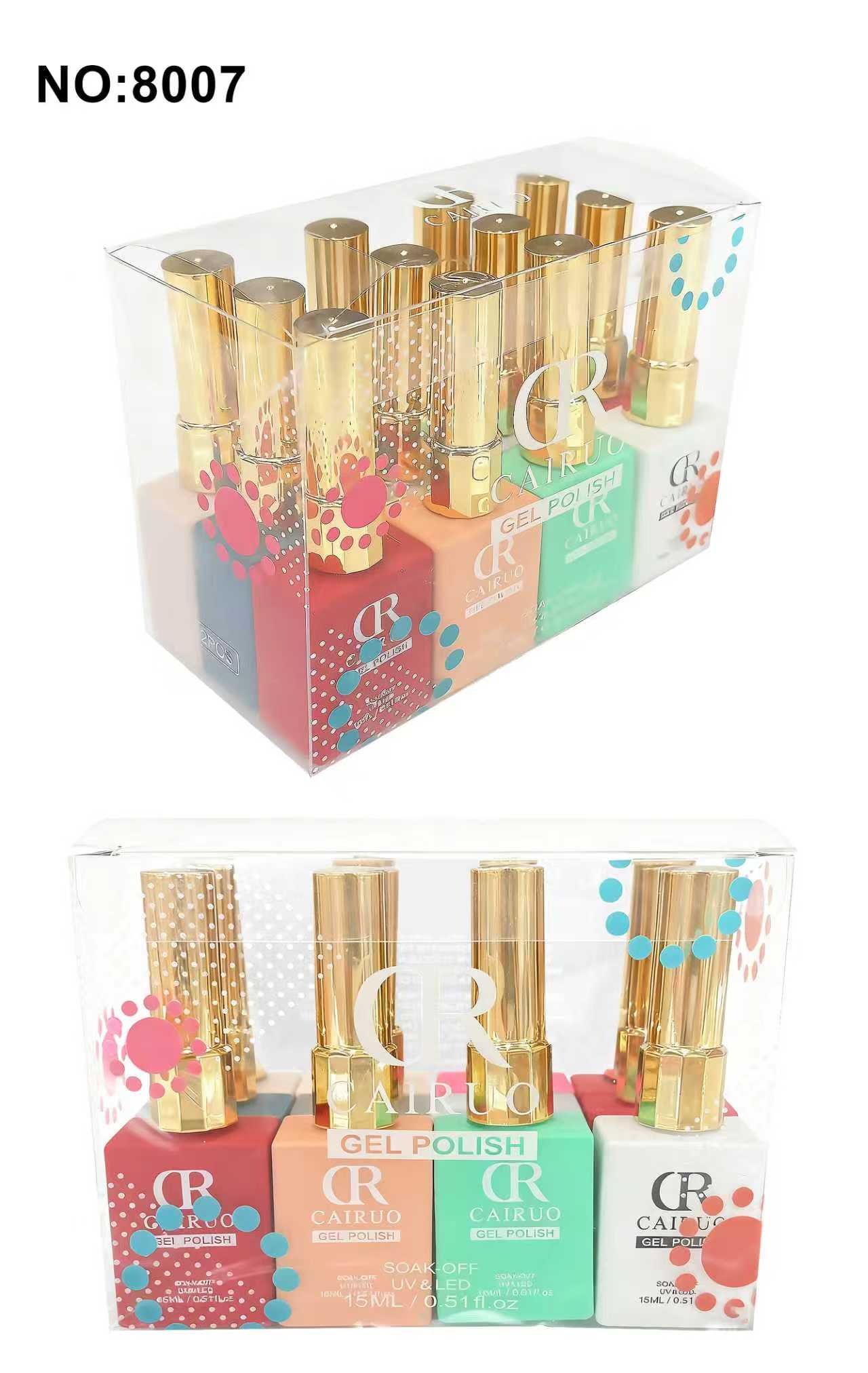 彩若CR CAIRUO 15ML 金盖 美甲甲油胶持久亮彩甲油胶条美甲胶专用甲油胶套装适用指甲装饰用品美甲甲油胶
