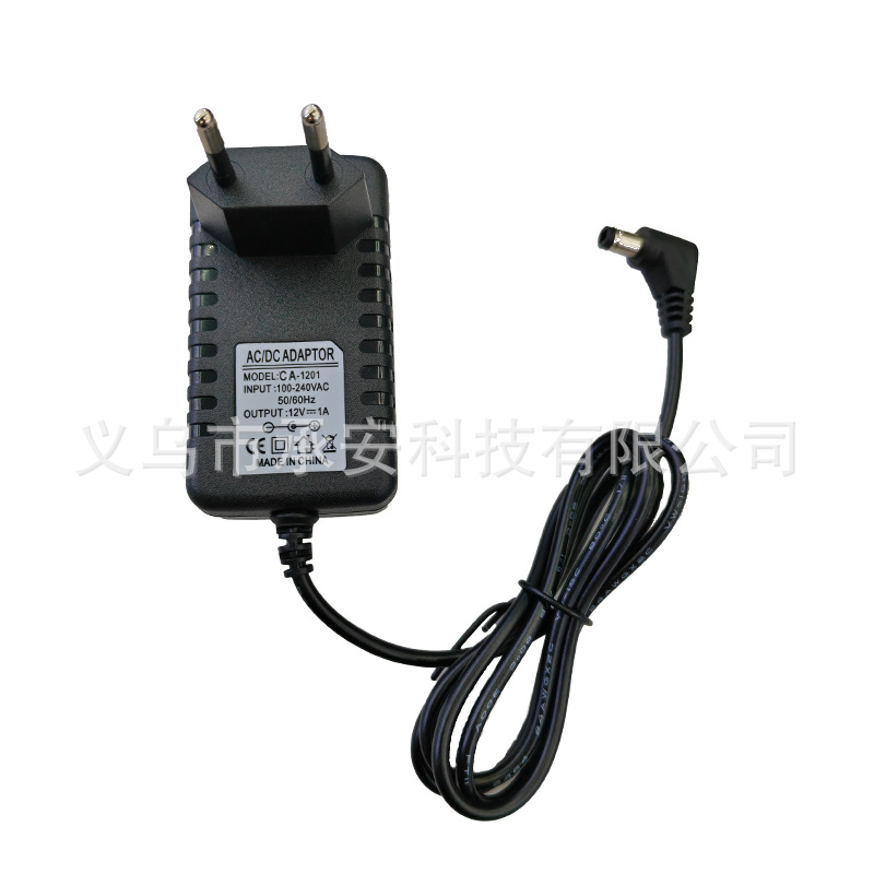 High-quality 12V1A elbow power adapter, LED light strip monitoring router, wall-mounted switching power supply, up to 12W detail image 5