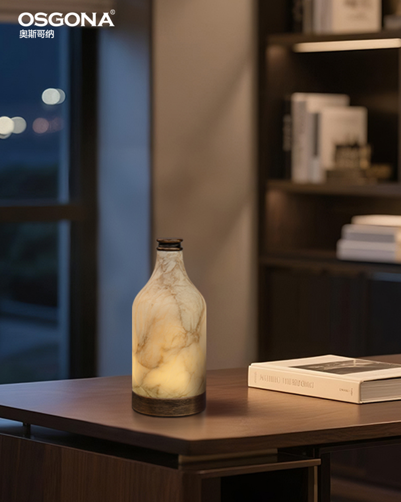 Creative table lamp, marble ambient lamp, decorative item, night light, girl decoration table lamp Specification drawing