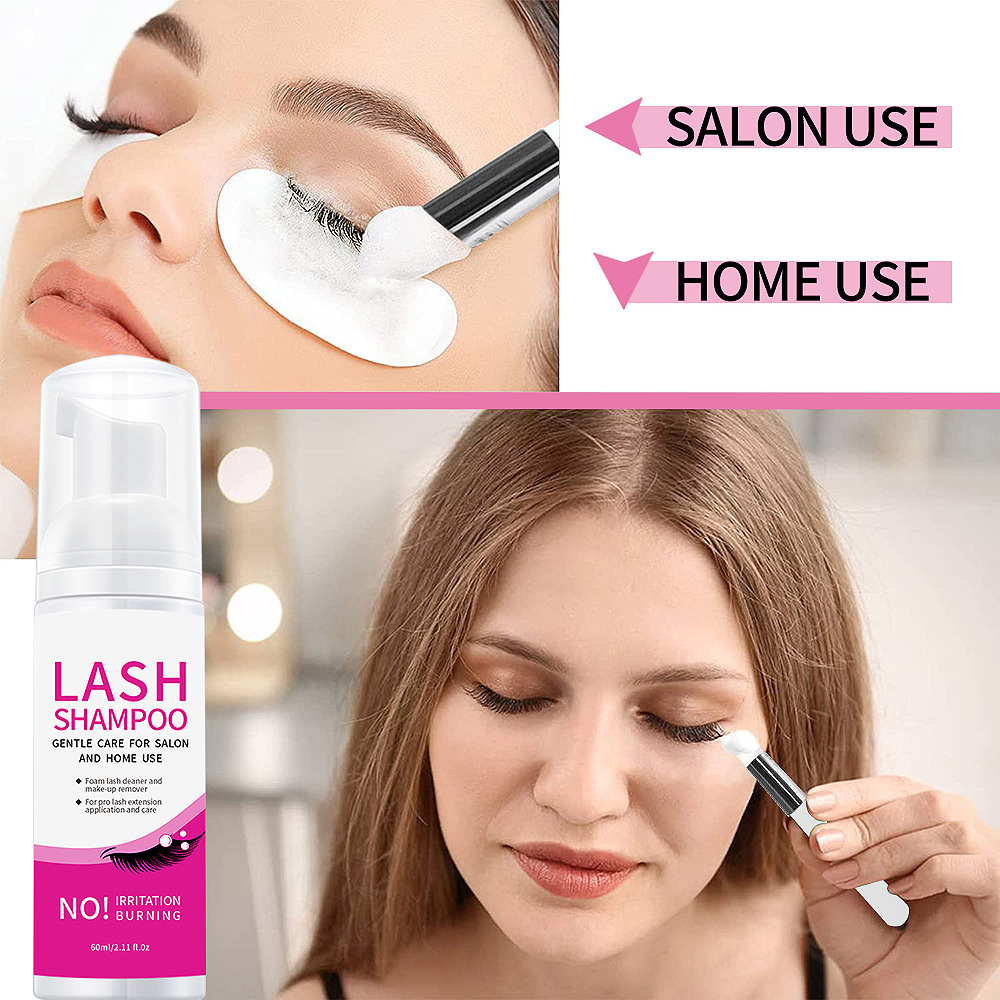 Eyelash cleansing mousse, eyelash spa bubble, eye cleansing, non-irritating, eyelash extension, eyelash makeup remover foam detail image 7
