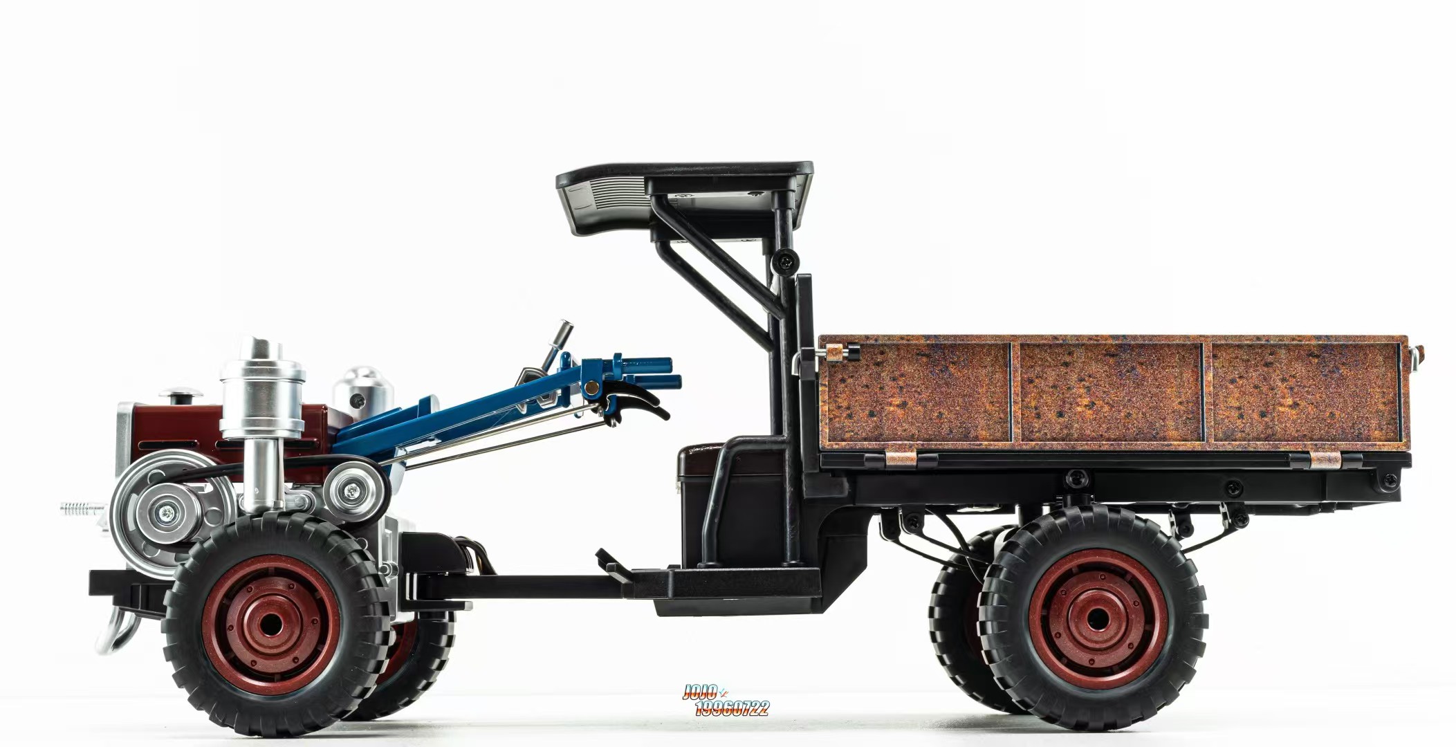 RC remote control car, retro tractor, hand-operated tricycle, four-wheel drive remote control car detail image 7