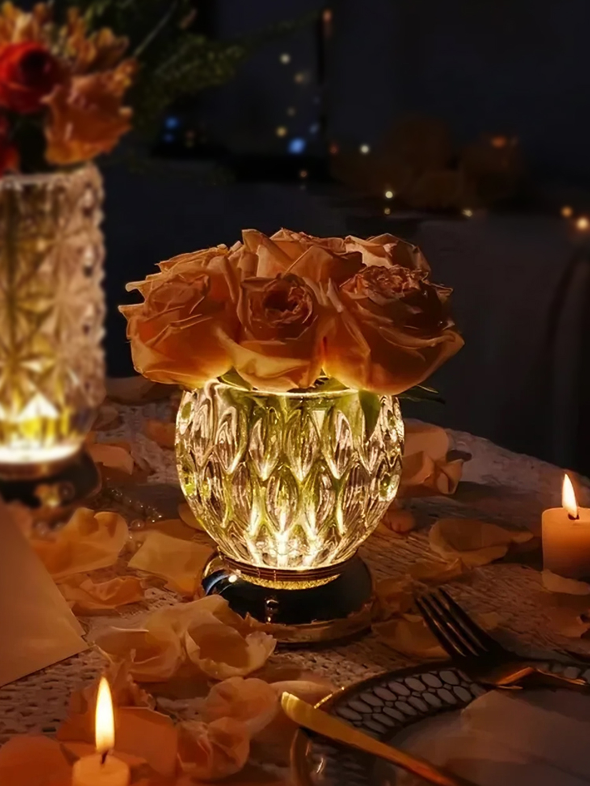 Creative table lamps, decorative items, night lights, glass ambient lights, home decorative lights, decorative vase lights Specification drawing