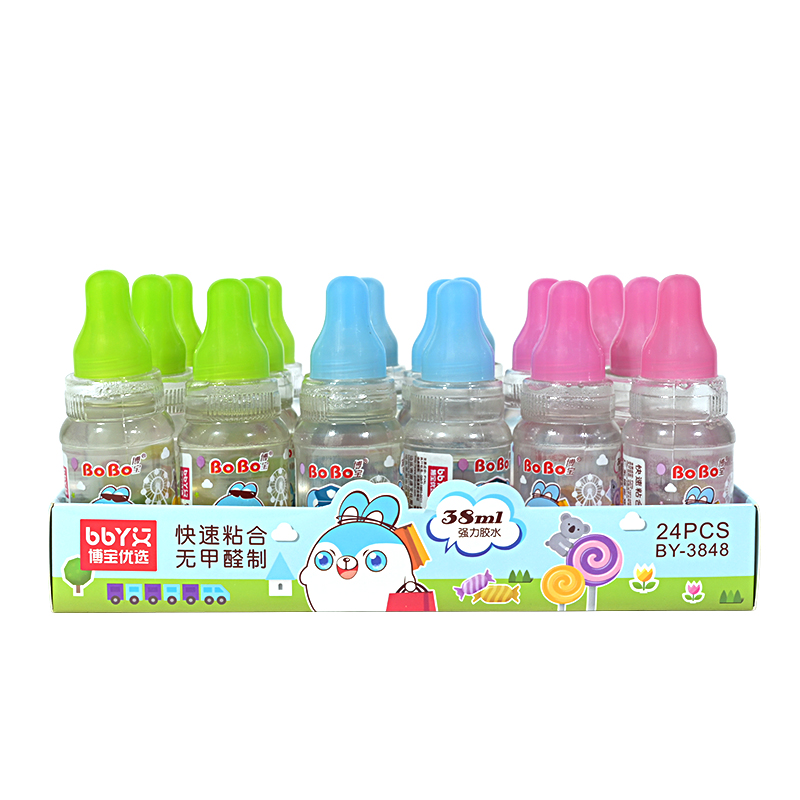 BY-3848 Strong Glue 30ml, special for students, environmentally friendly, fast bonding, easy to use, odorless, and free of formaldehyde full figure