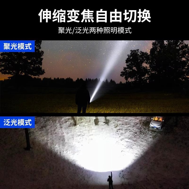 Xenon lamp flashlight LED strong light ultra-bright, high-power long-range, rechargeable mini pocket-sized portable small outdoor lamp details Picture