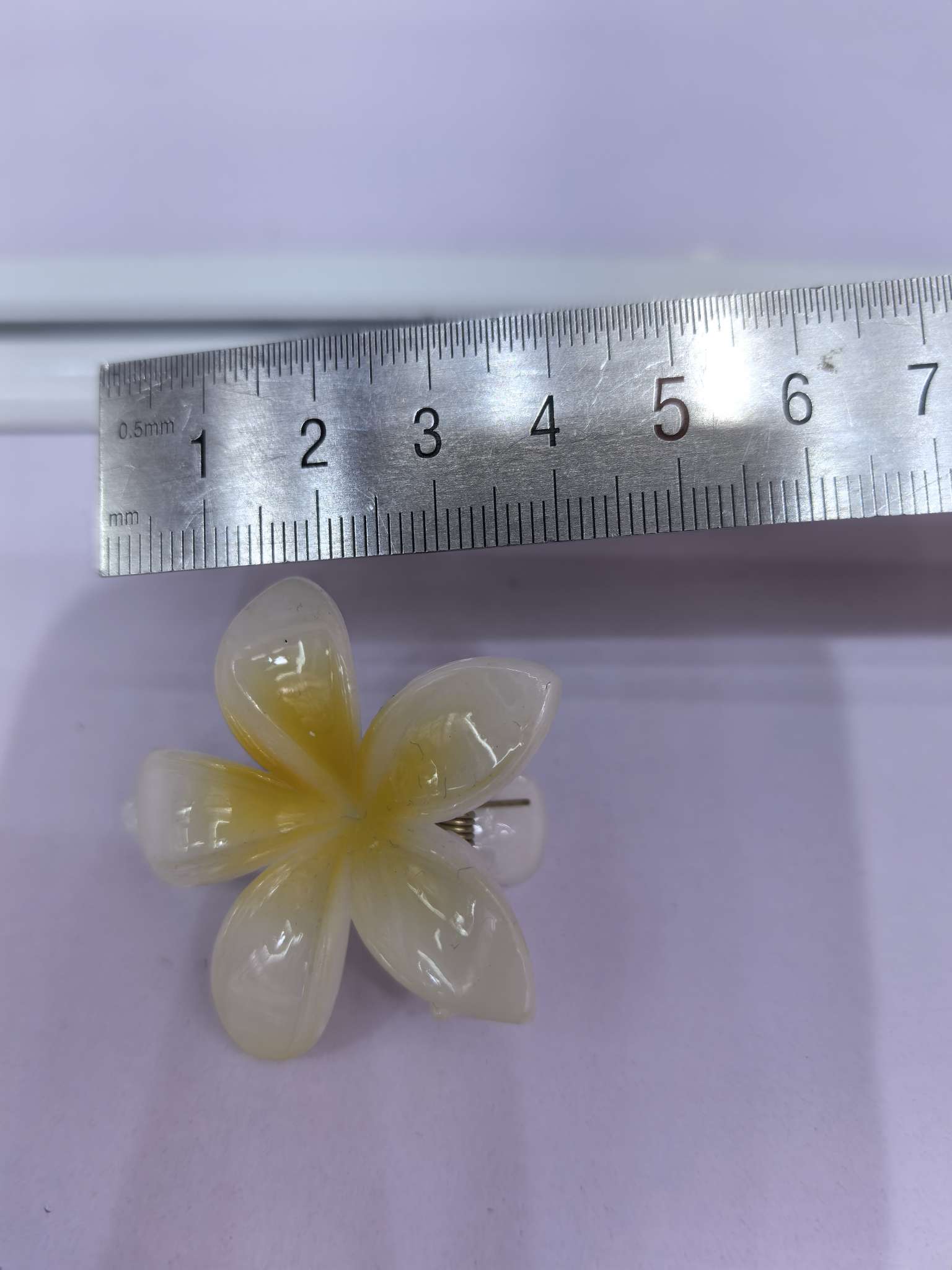 鸡蛋花发夹十5个5公分毛巾圈  春天色系详情图4