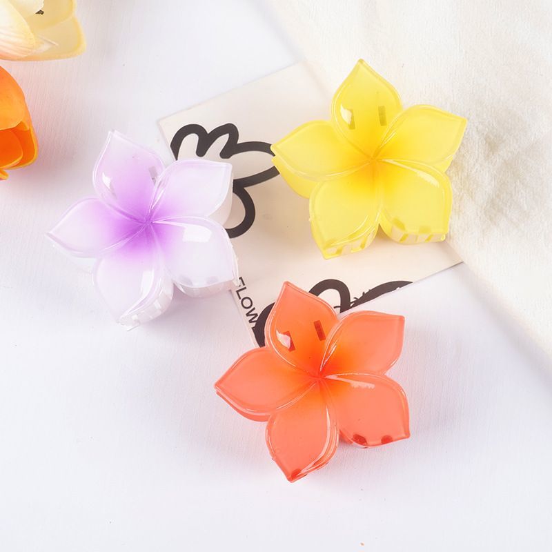 Best-selling gradient frangipani hairpin, female back head updo, shark hairpin, seaside vacation photo hairpin, light luxury details Picture
