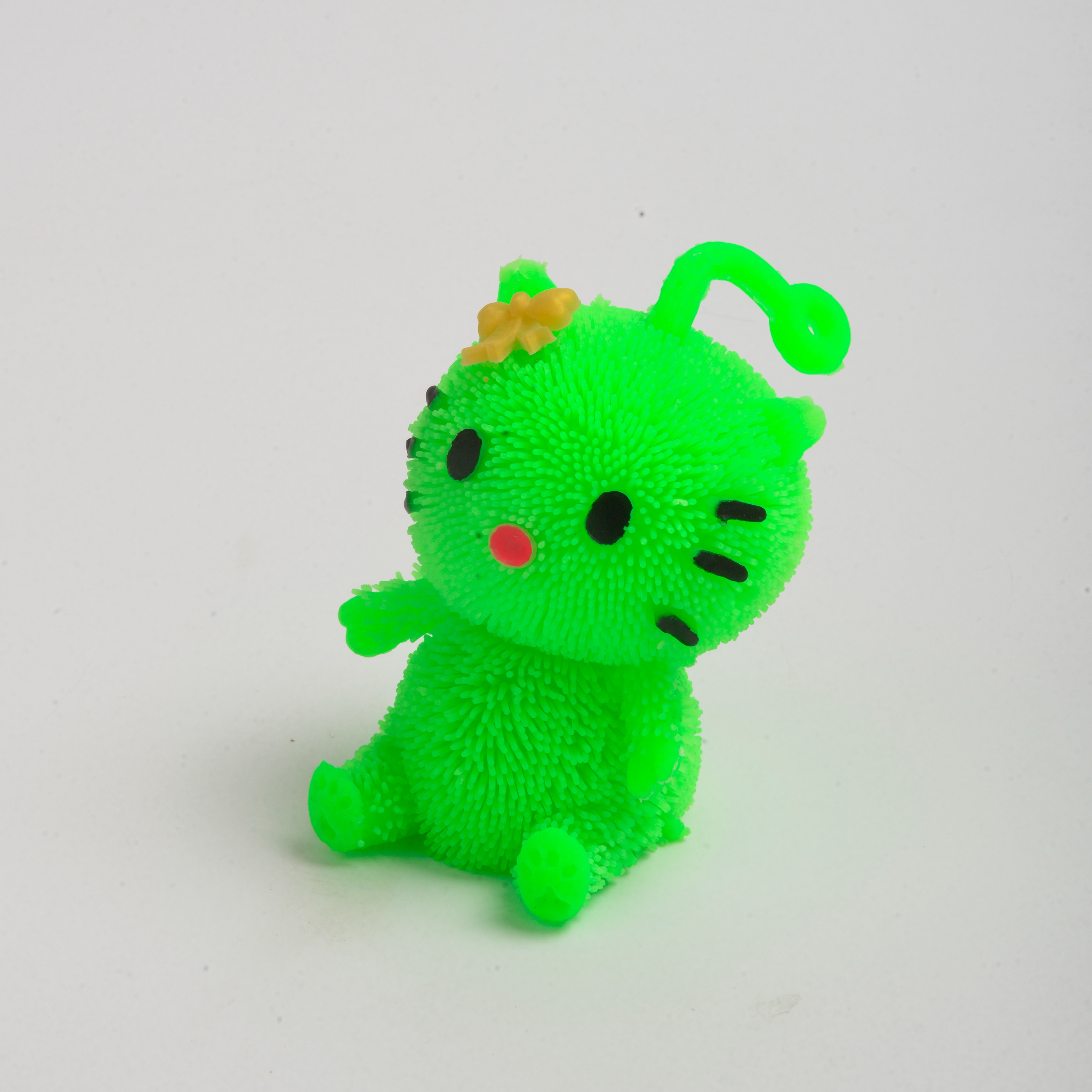 Fuzzy Sparkly Pom-Pom Chick Easter Kitten Realistic Animal Kids Stress-Relief Toy TPR Soft Rubber Toy details Picture