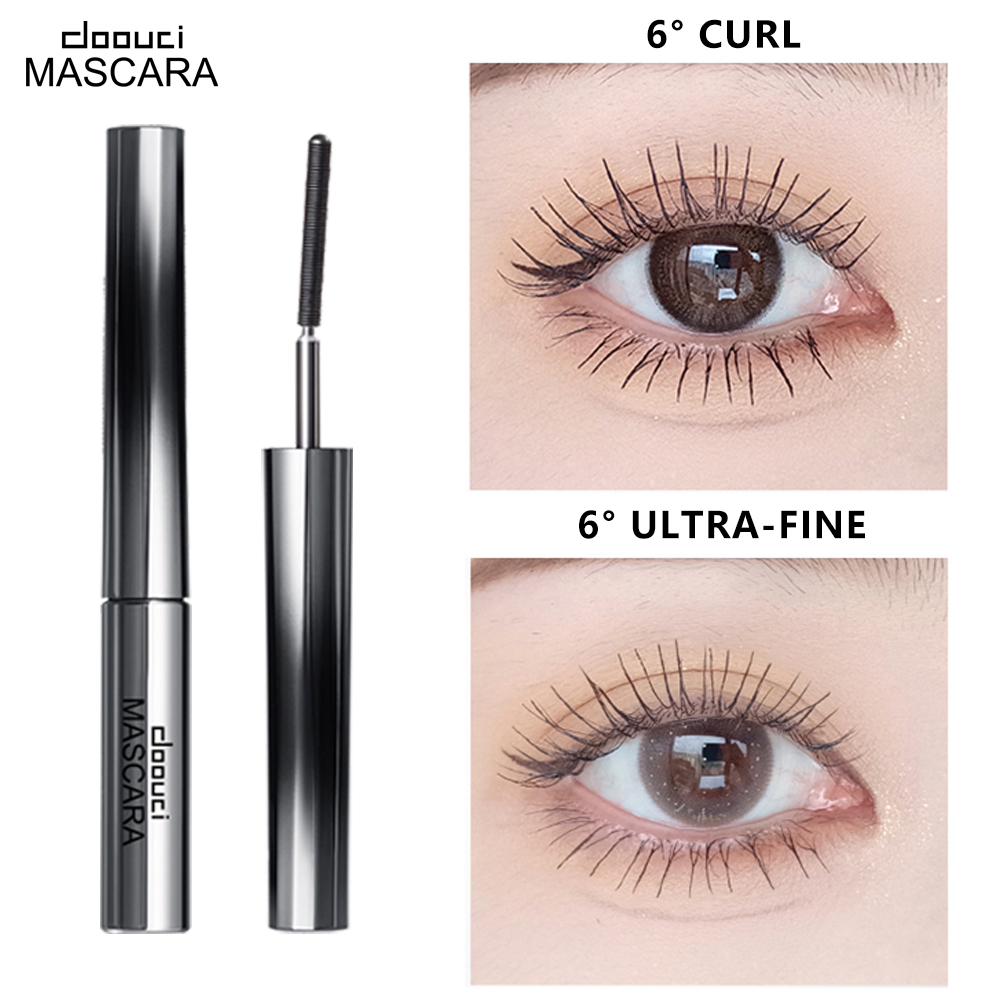 DOOUCI small pipe mascara impermeable no desmayado alargamiento delgado volumen alto y denso color legging finisher border mascara