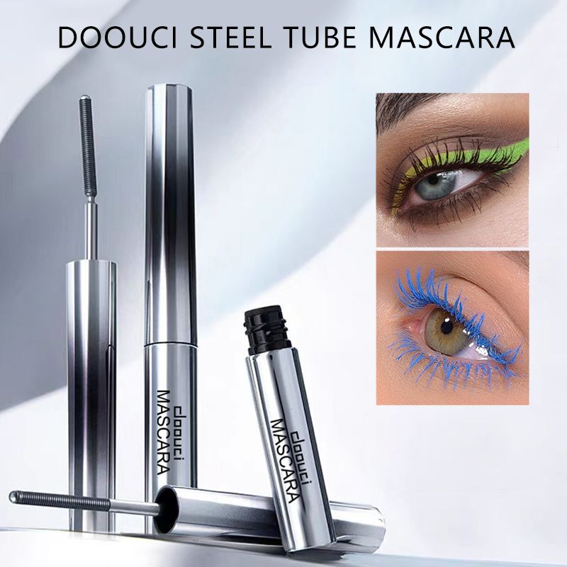 DOOUCI small tube mascara is waterproof, non-smudging, lengthening, slender, curling, thick, colorful base and styling cream, cross-border mascara Specification image