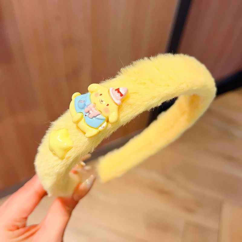 Sanrio Cartoon Star Kuromi Children's hair Band, hair band headwear, little girl washing face, pressing hair band, no hair damage children's headwear detail image 3