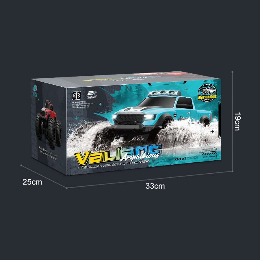 Amphibious stunt car, off-road vehicle, RC high-speed four-wheel drive remote control car, full proportional throttle high-speed car detail image 6