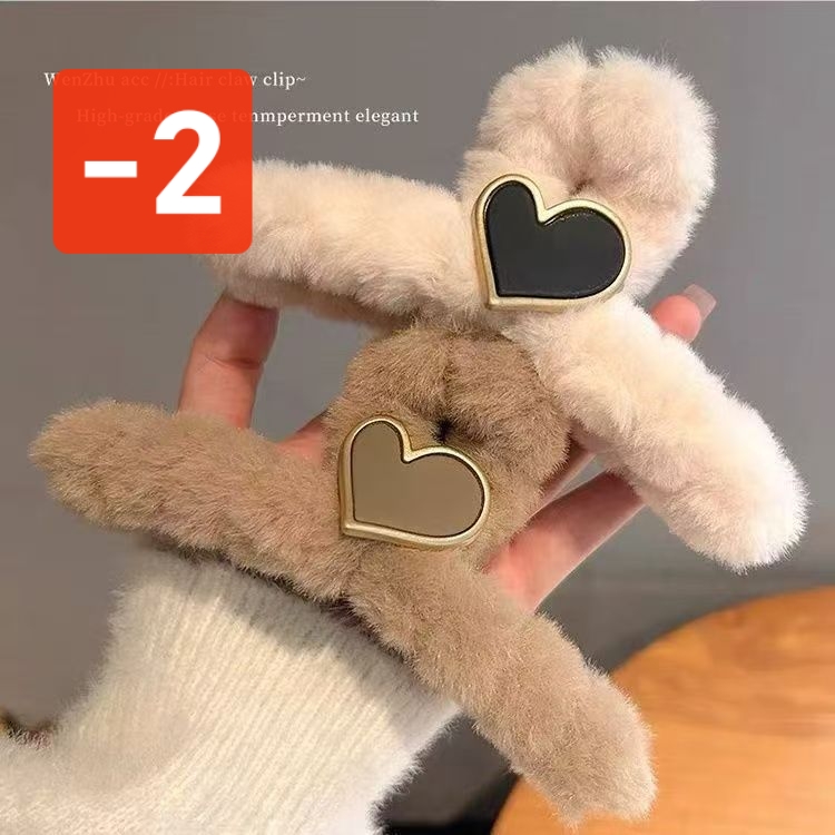 秋冬毛绒抓夹，发夹发饰夹子
