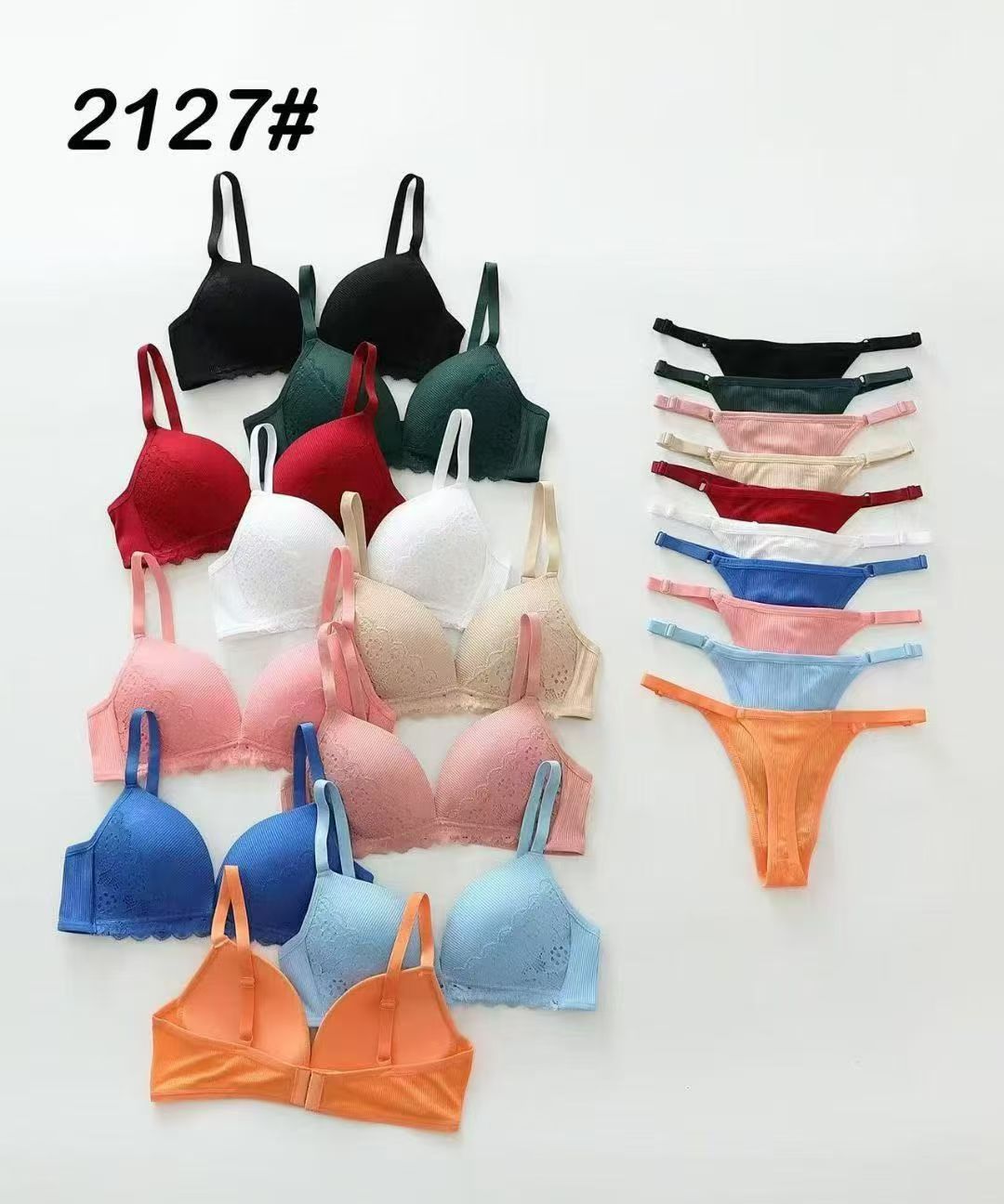 French sexy triangular cup beautiful back set, plus-size bra undefined