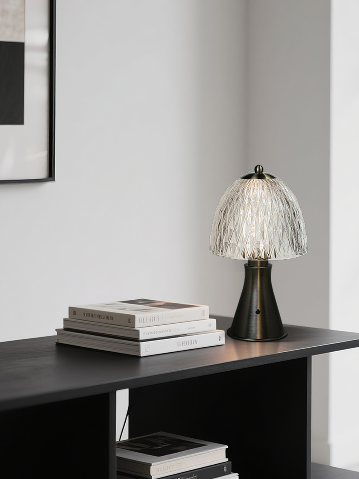 Ambient light, night light, decorative rechargeable glass table lamp Specification drawing
