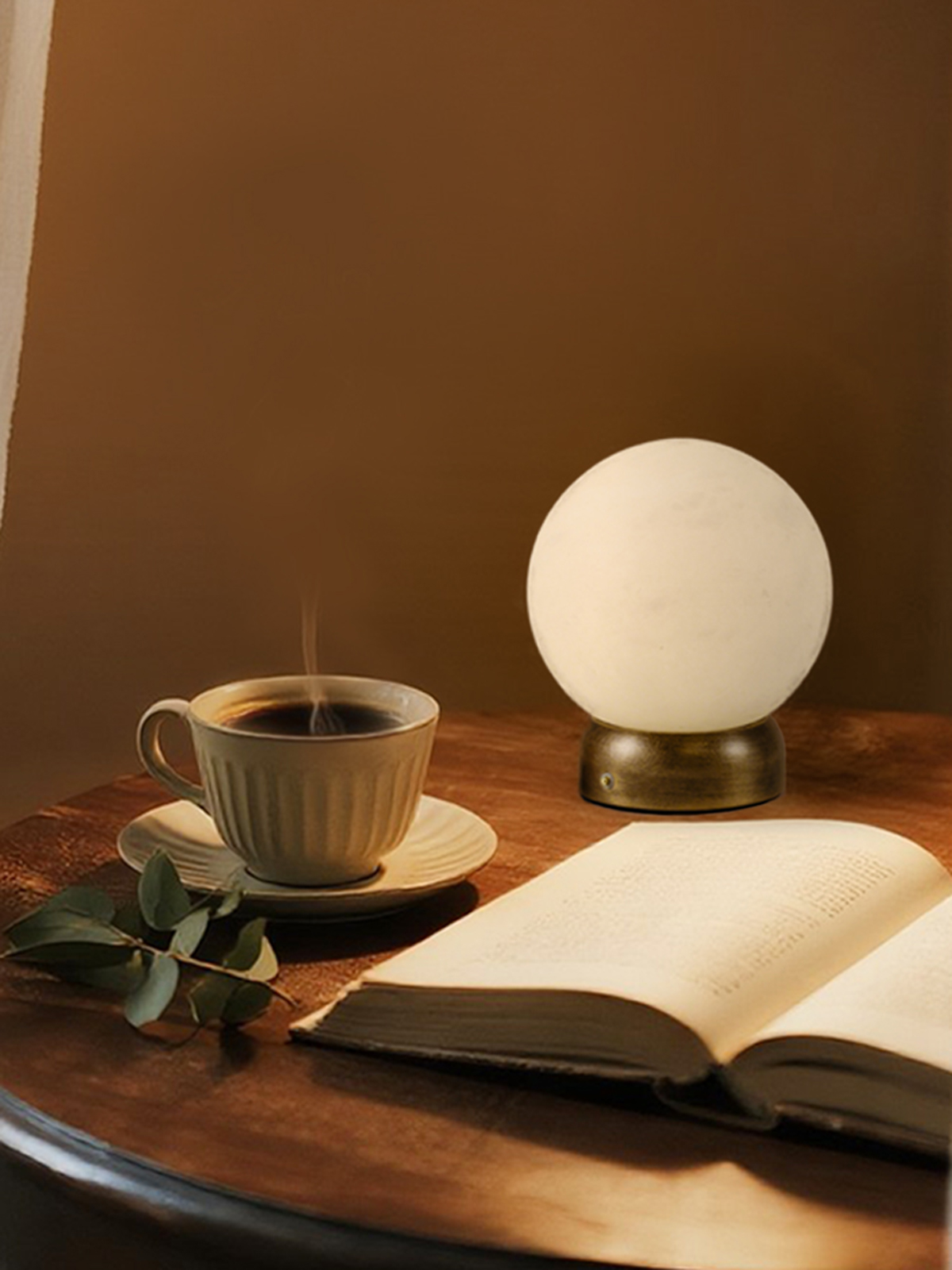 Decorative night light, marble charging desk lamp, warm night lighting details Picture