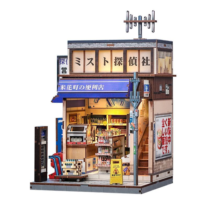 CuteBee米花町便利店diy小屋日式手工拼装微缩模型礼物和风小筑详情7