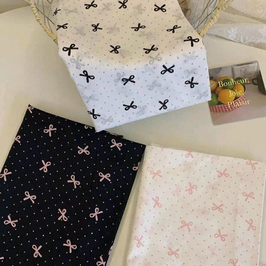 可爱ins风波点蝴蝶结桌布宿舍装饰手工制作