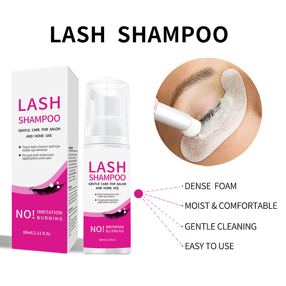Eyelash cleansing mousse, eyelash spa bubble, eye cleansing, non-irritating, eyelash extension, eyelash makeup remover foam detail image 8