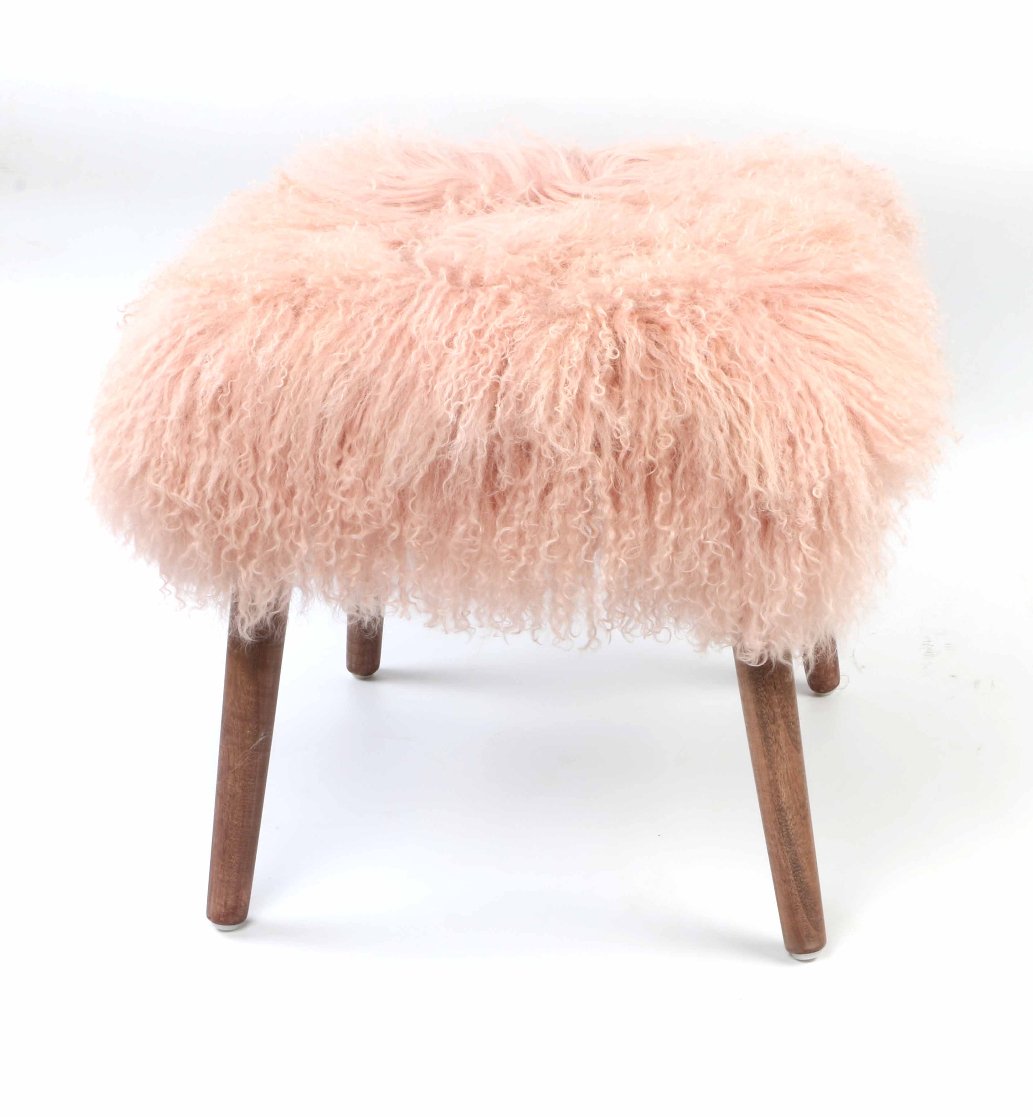 真羊毛皮矮凳 