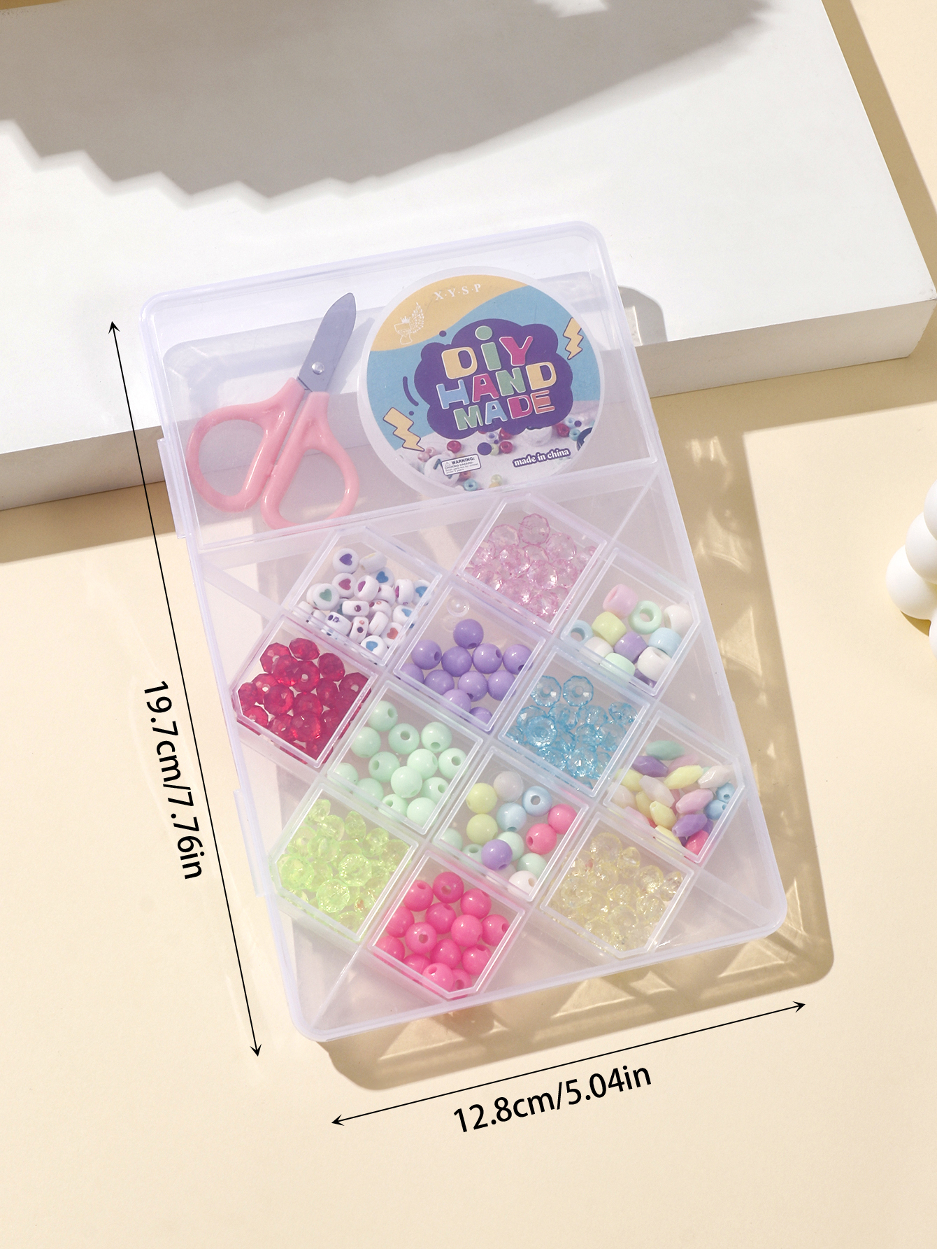 Beaded beads, children's toys, small accessories, bead sets, small cylindrical beads, creative DIY materials, bead sets, bead sets Application Scenario