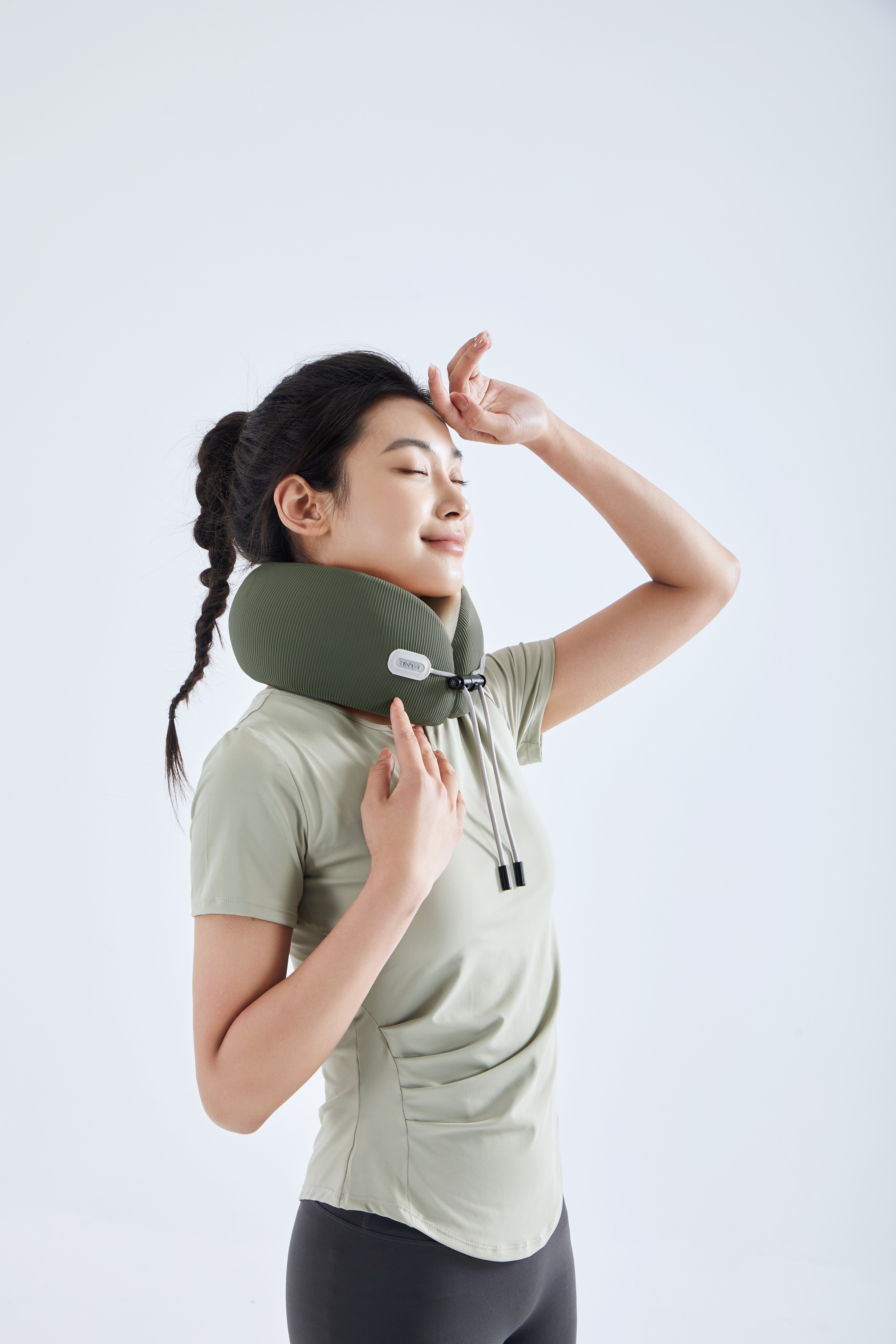 双核强支撑U型枕100D记忆棉旅行枕详情3