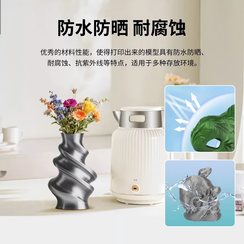 HS PETG high-speed 3d printer consumables: High strength, high toughness, waterproof, sun-proof, corrosion-resistant, UV-resistant, available in multiple colors, 1kg, compatible with AD5 series machines Application Scenario