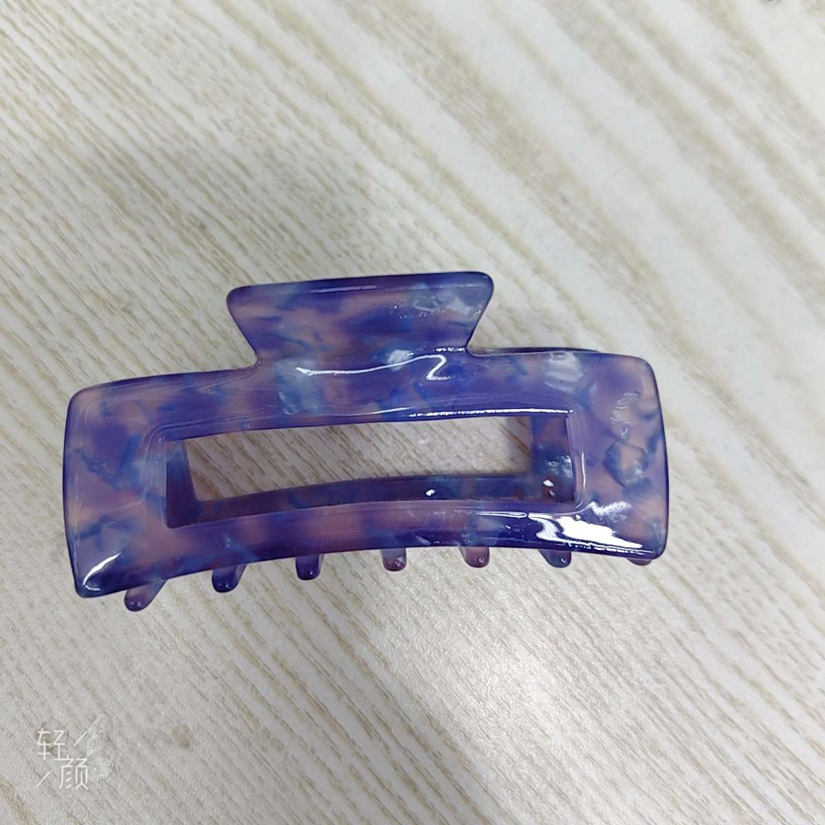 Rectangular grab clip, Feliya women's spliced hair tie, Korean style hair tie, hair accessory, hair accessory, hair tie, hair band, simple and versatile, fashionable women's acrylic large claw hair accessory, women's spliced Korean style hair band, Feliya large claw hair detail image 2