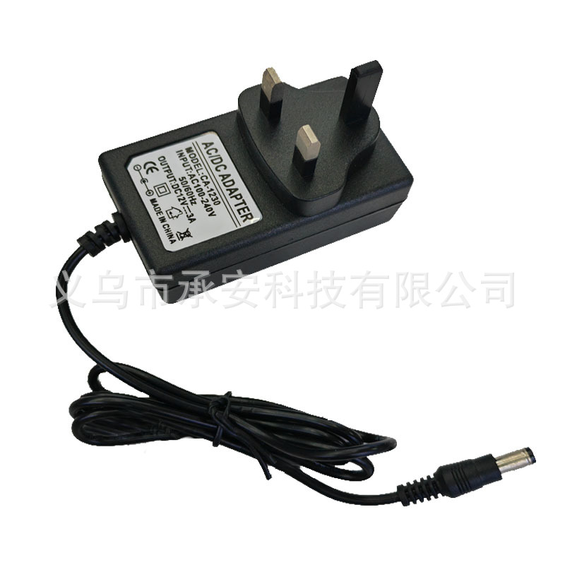 High-quality 12V3A British standard power adapter, switching power supply, display screen, LED light strip, monitoring video recorder, 36W sufficient Item Picture