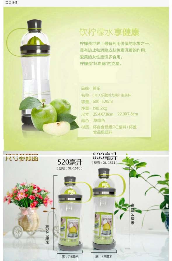 希乐水杯大容量果汁杯男士运动水壶可乐瓶儿童吸管杯便携水杯白底实物图