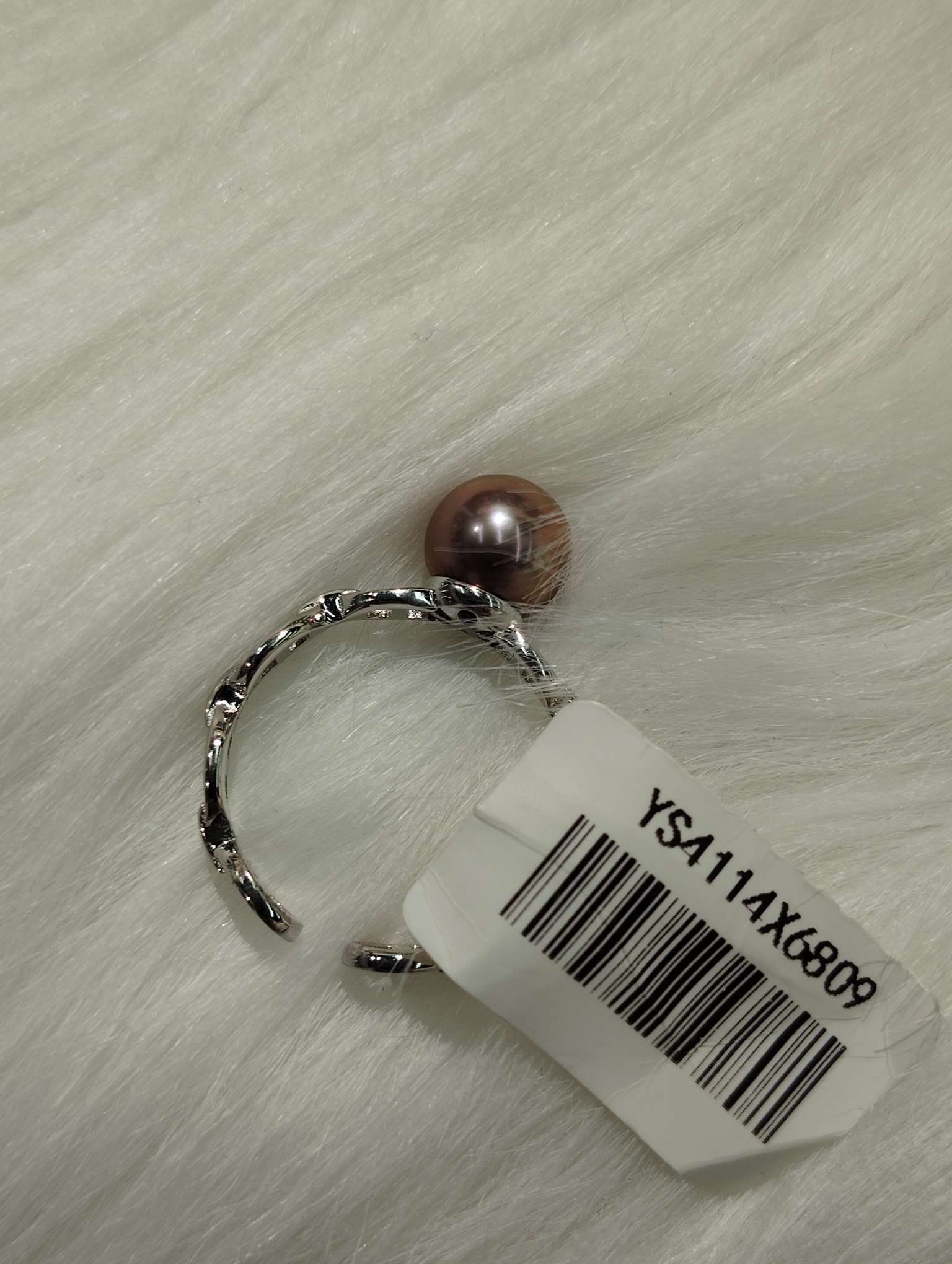 淡水7-8mm紫色戒指