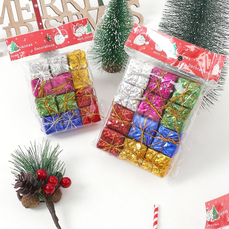 New decorative items: Colorful Christmas tree creative pendants, decorative accessories, foam gift packs, gift boxes, laser square Christmas trees, Christmas supplies, Christmas Specification image